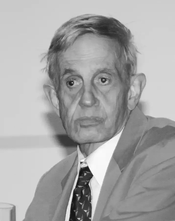 Retrato de John Nash, matemático reconocido por su contribución en la teoría de juegos.